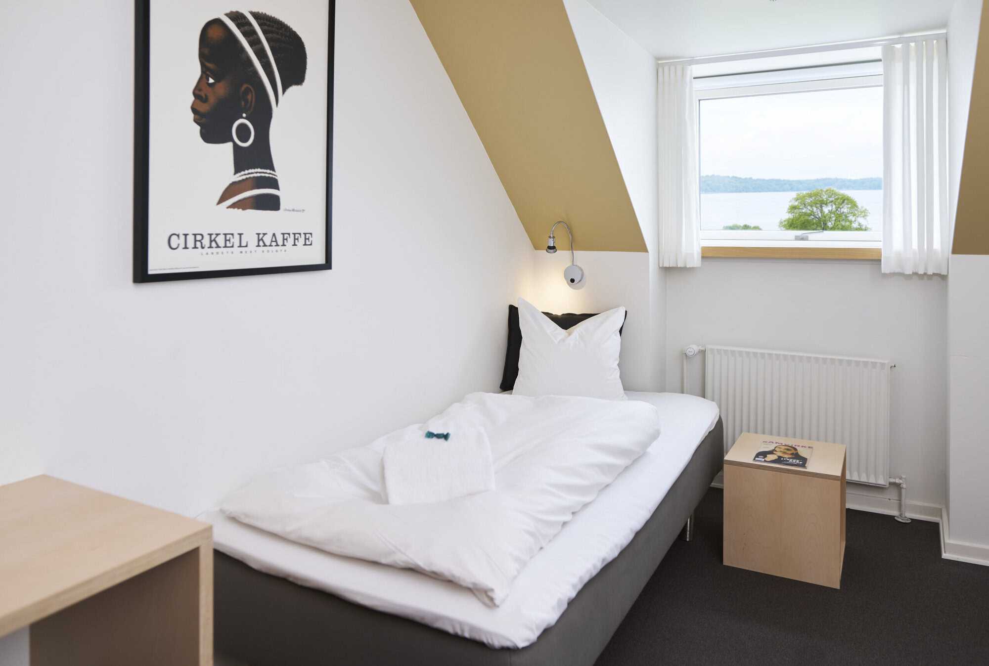 Værelse på Severin Kursuscenter og Hotel I Middelfart på Fyn
